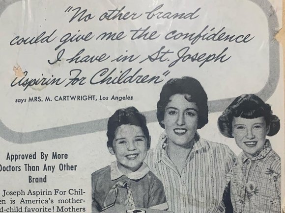 An ad with my Mom and my Sister Veronica